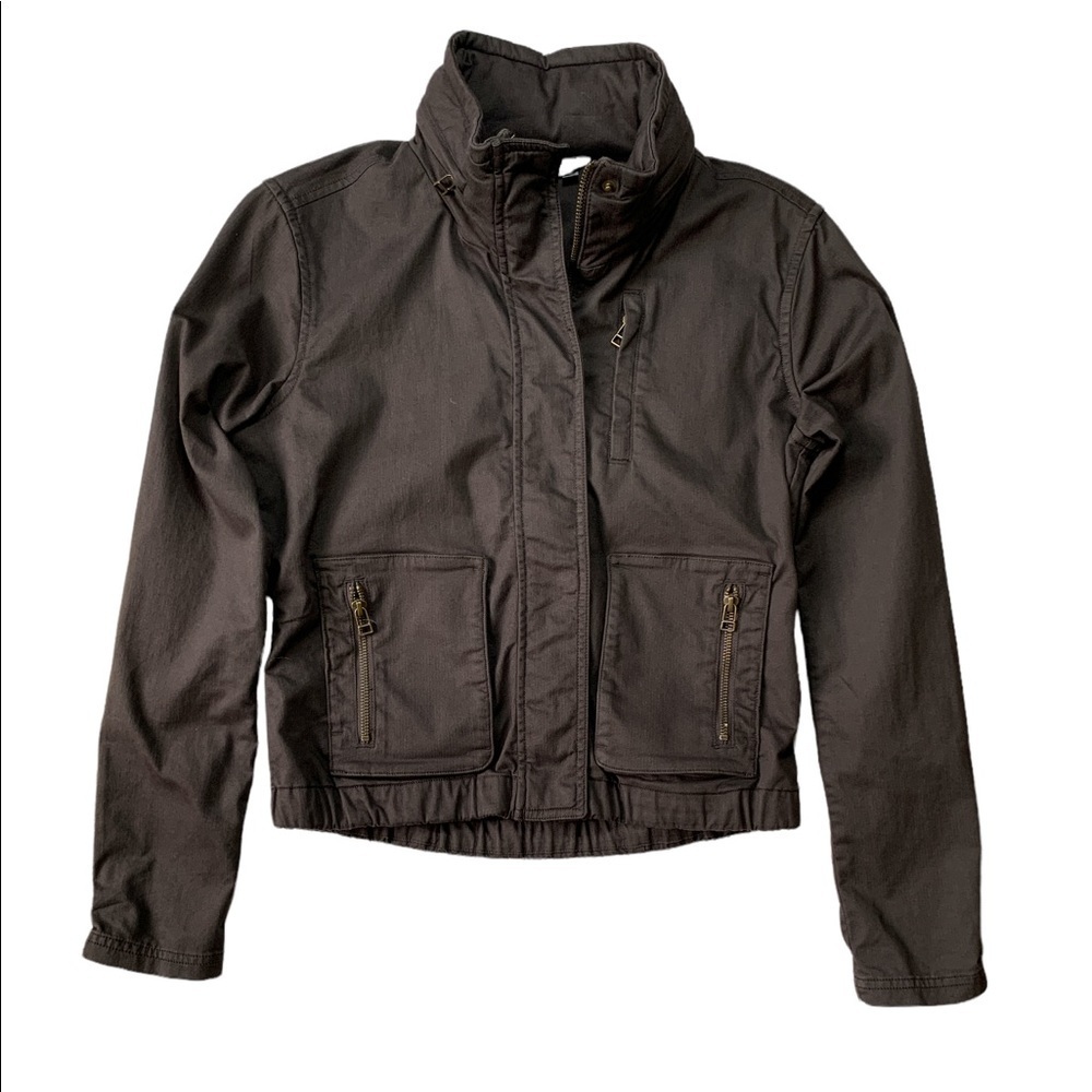 Athleta Cotton Twill Jacket‎ in Army Green